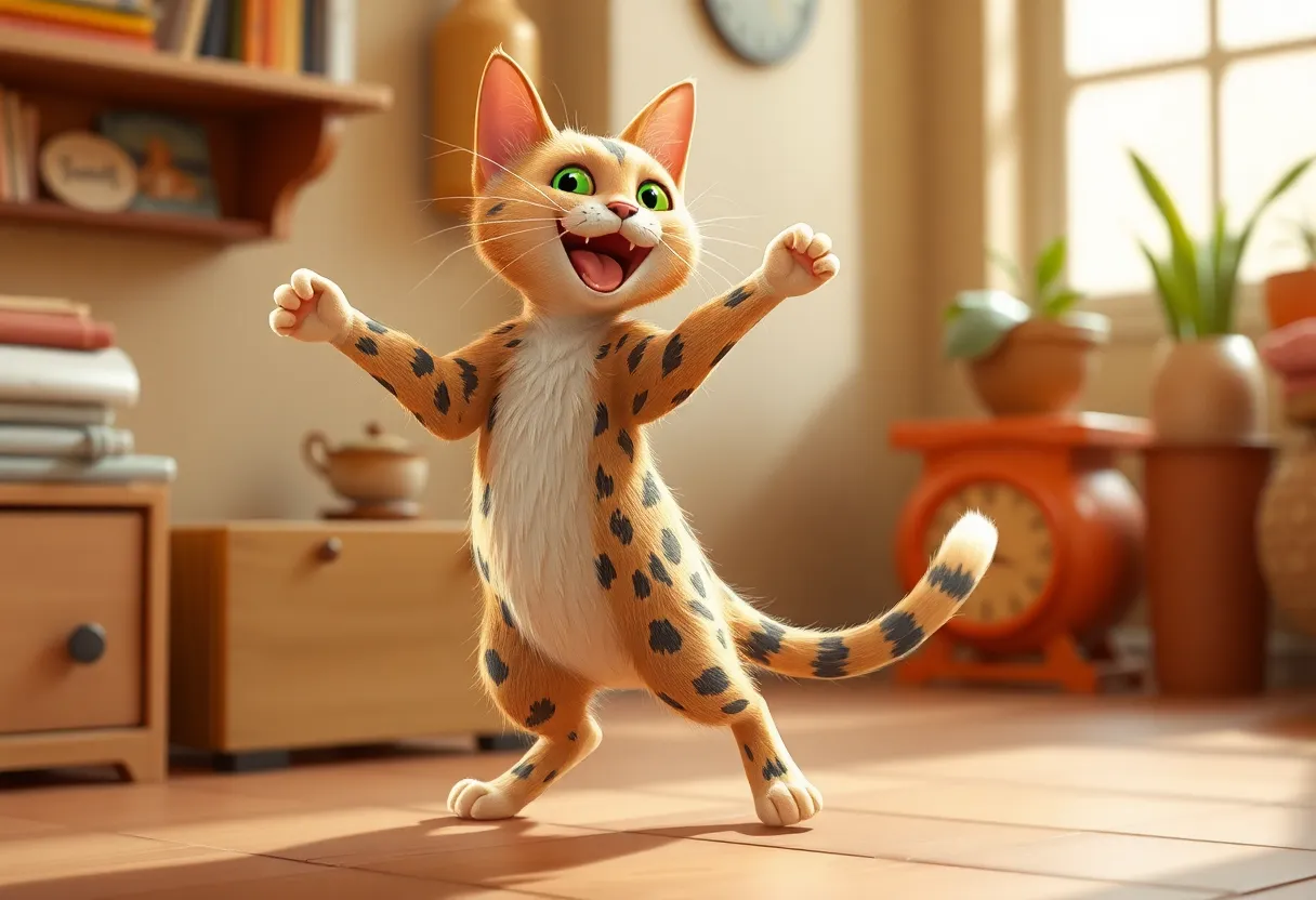 Animated dancing cat