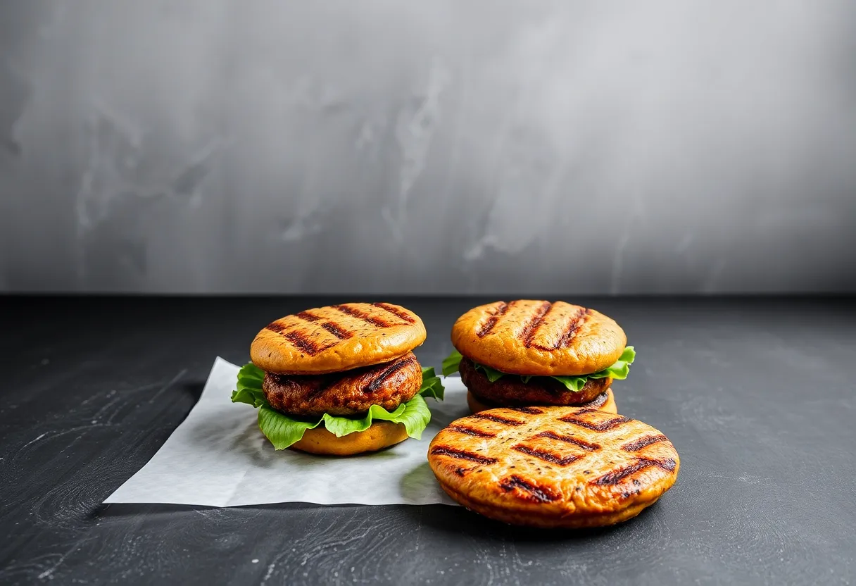 形状像臀部的汉堡肉饼