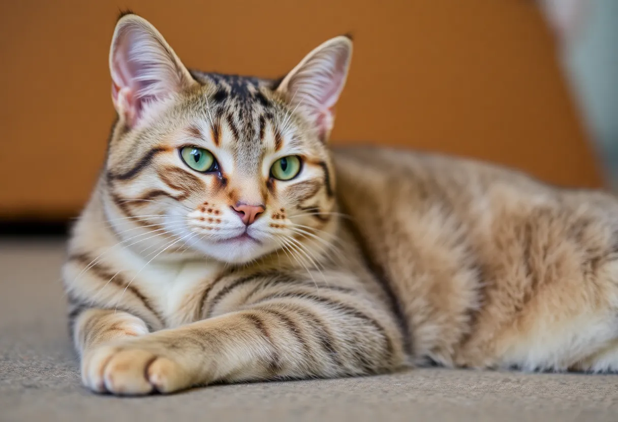 Portrait of a relaxed cat
