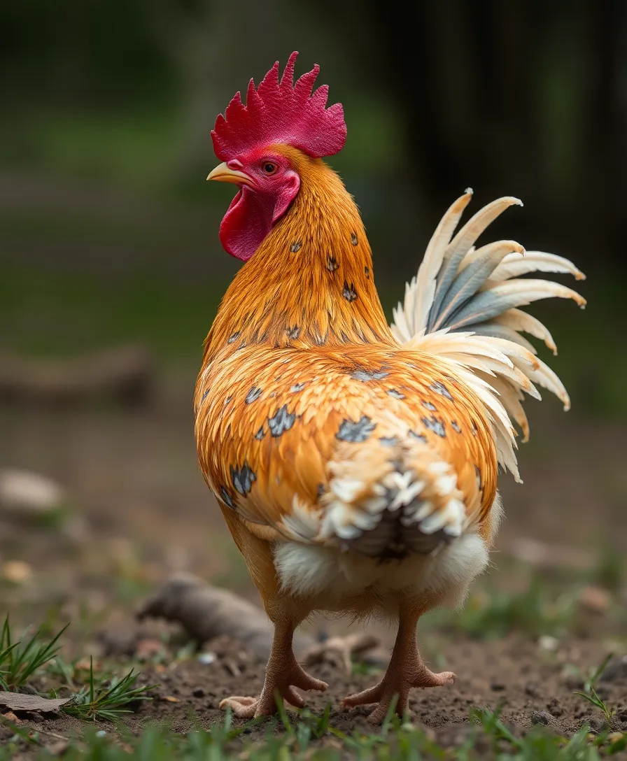 Chicken with a zombie on its back