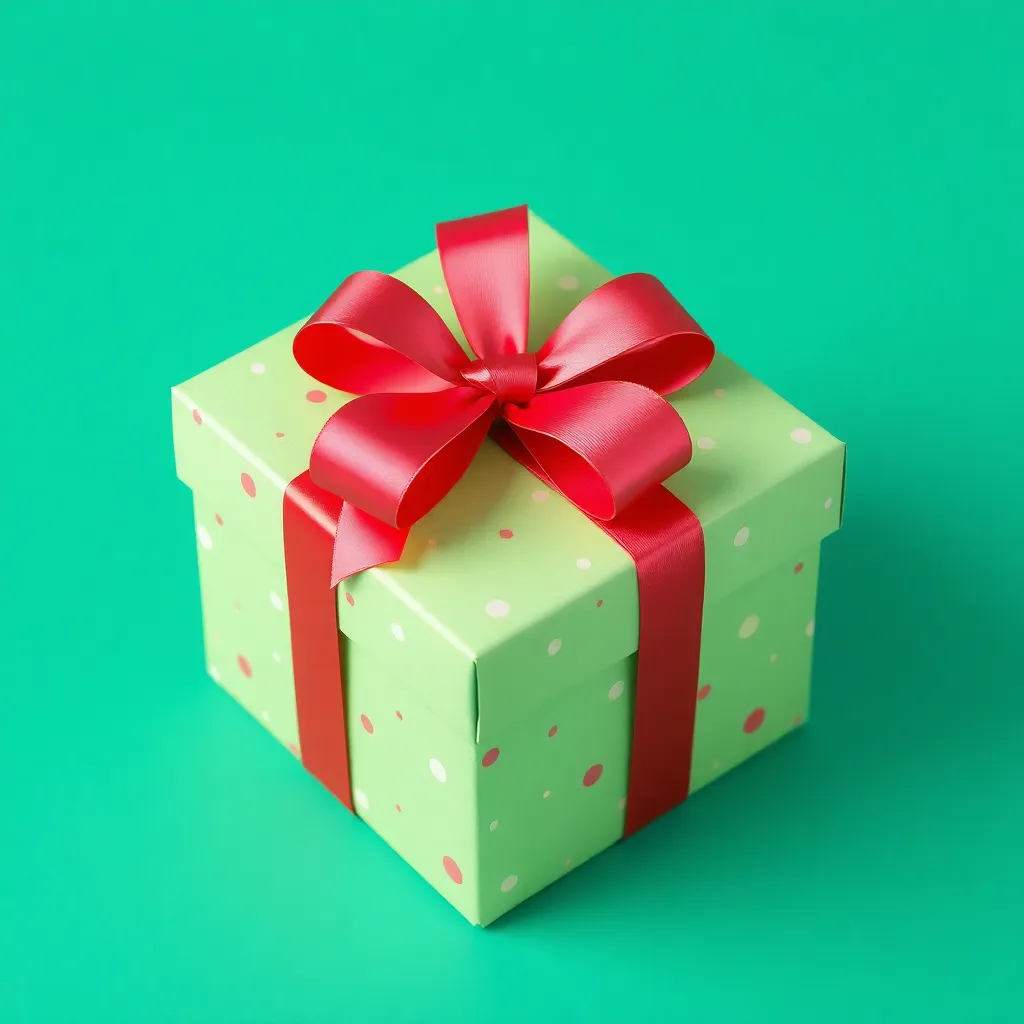 Colorful gift box with ribbon