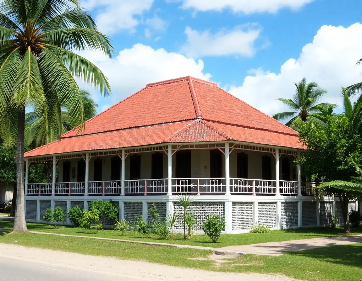 Dutch colonial building in Suriname