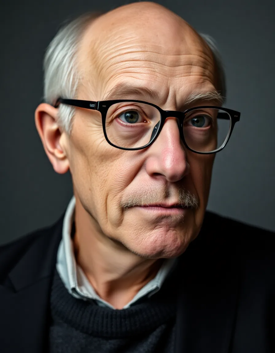 Epstein wearing glasses portrait