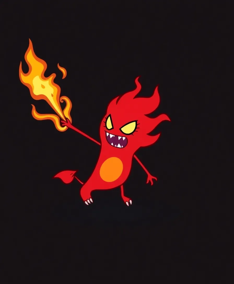 Freaky Fiery from BFDI character