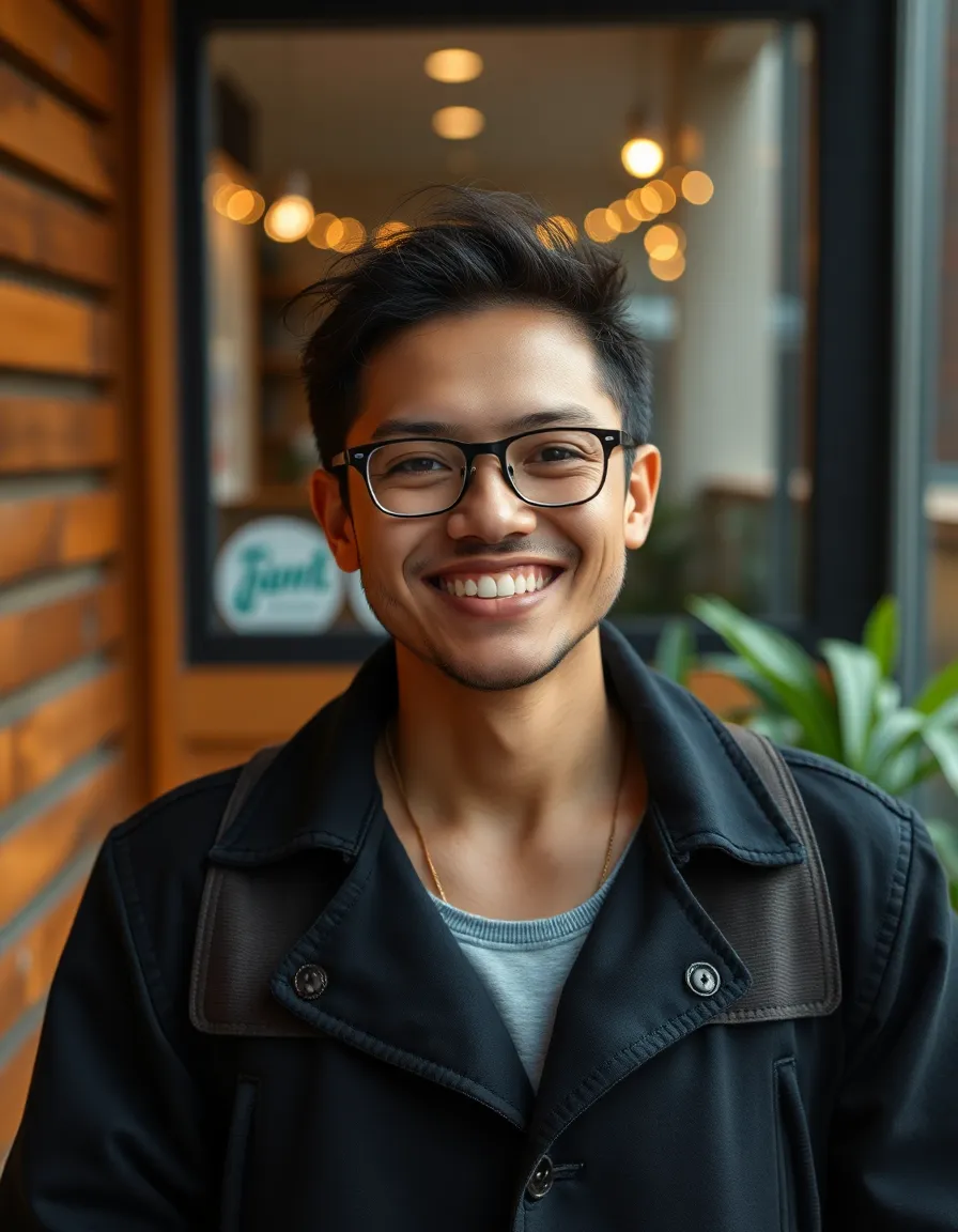 Friendly smiling person illustration