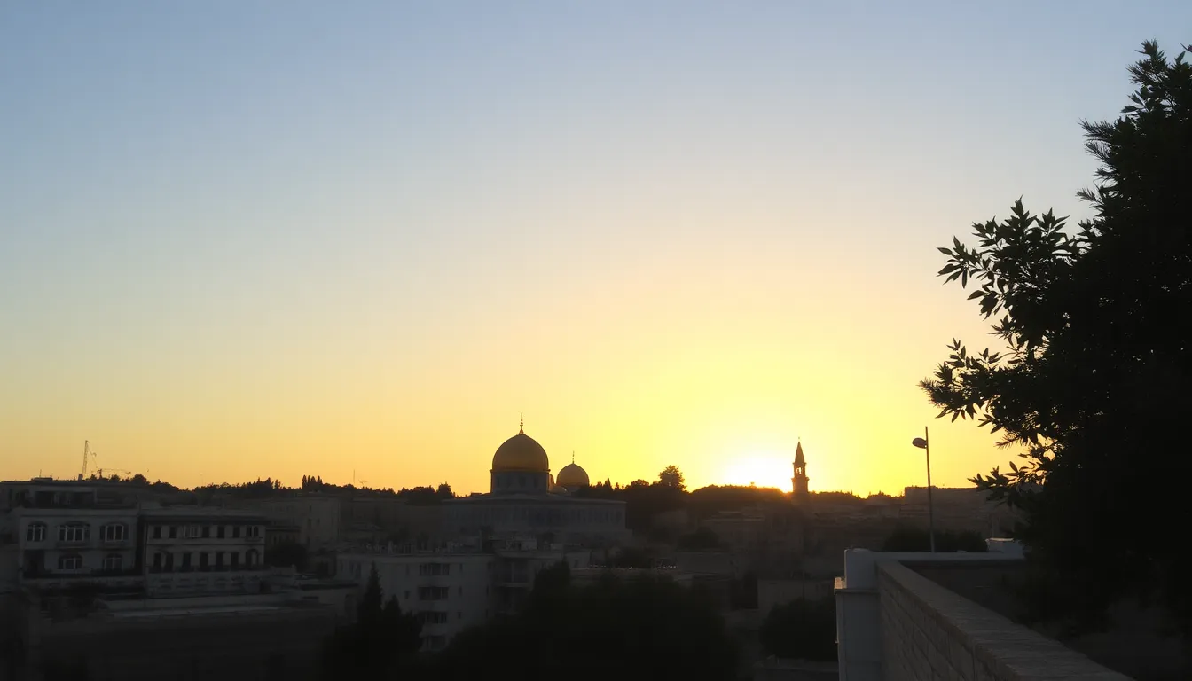 Jerusalem old city golden hour