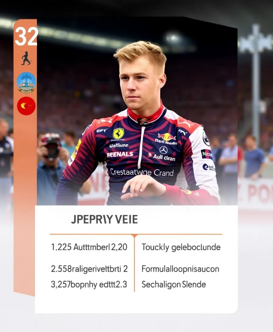 Max Verstappen Formula One card back