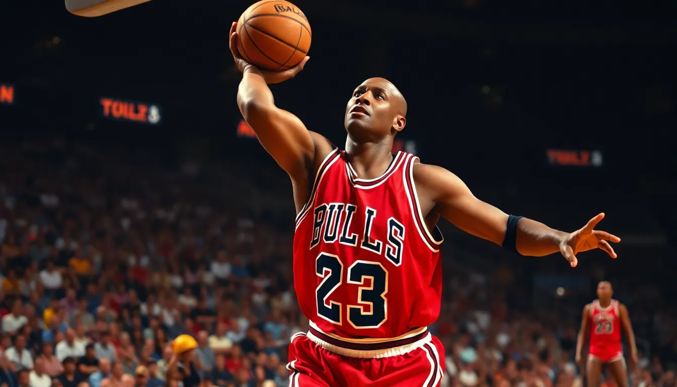 Michael Jordan hitting the gritty dance move
