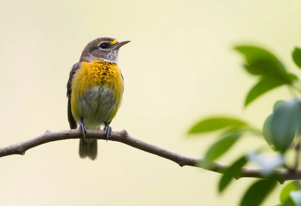 Nido bird perched on branch