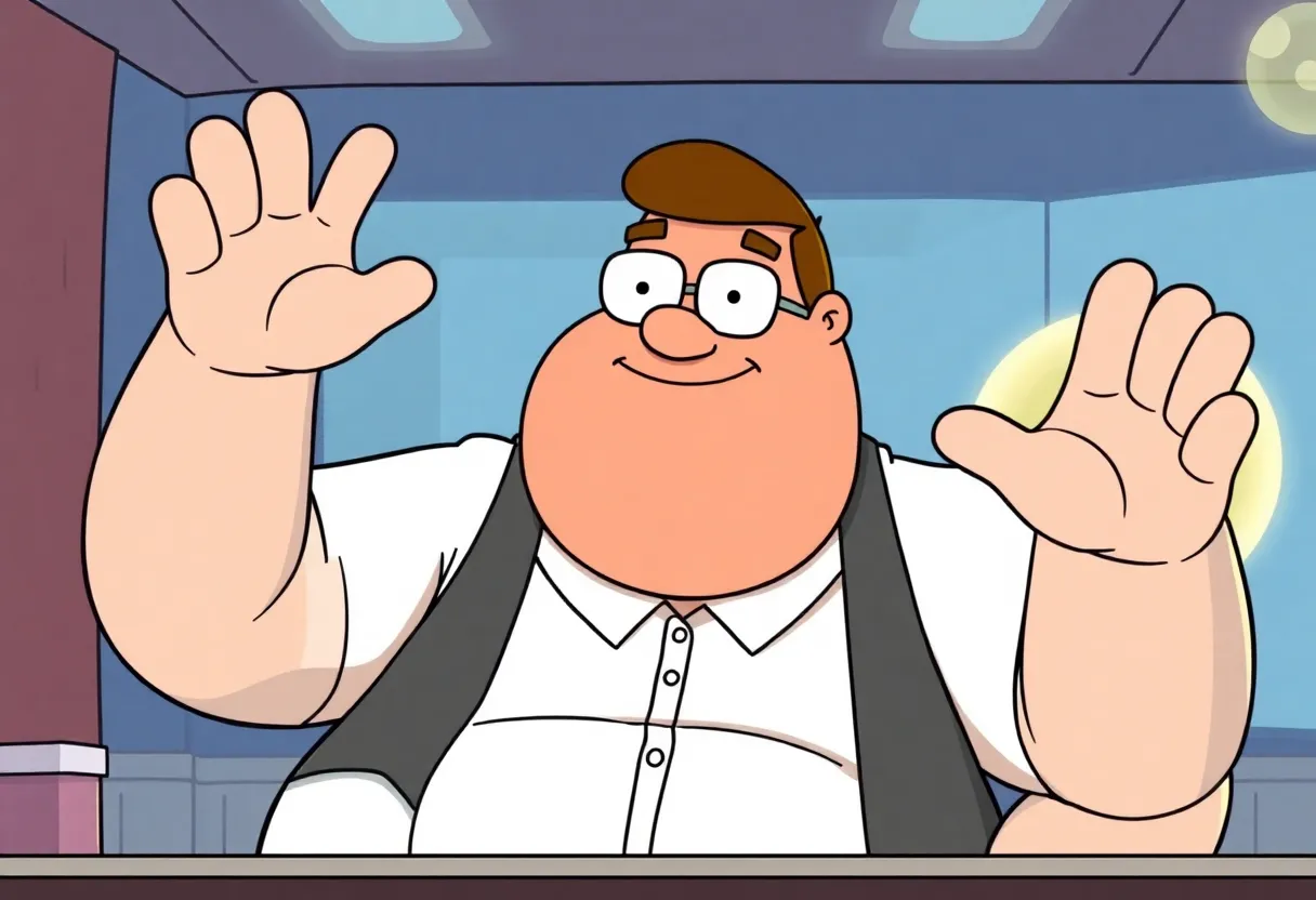 Peter Griffin saying, aha, back to the web