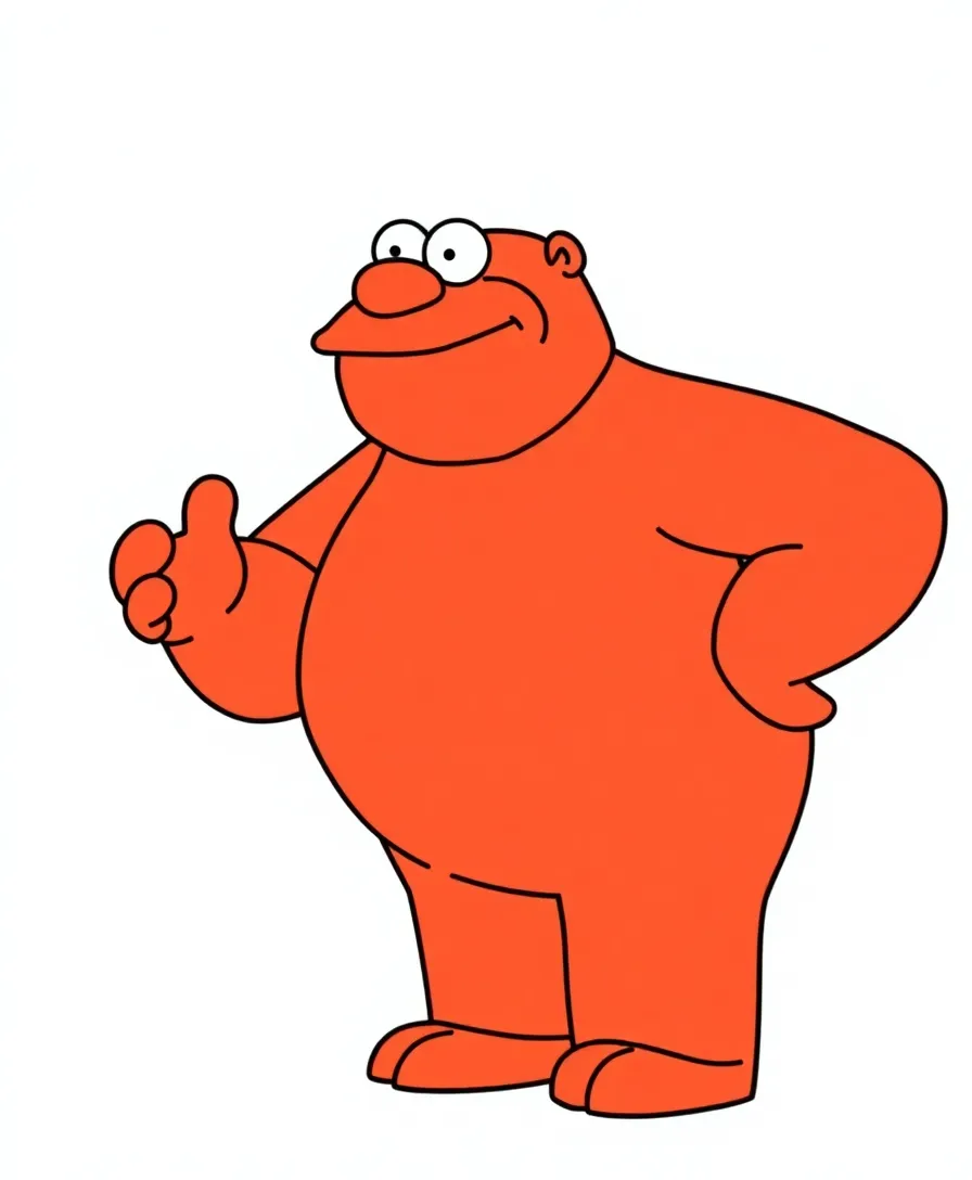 Peter Griffin standing on blue background