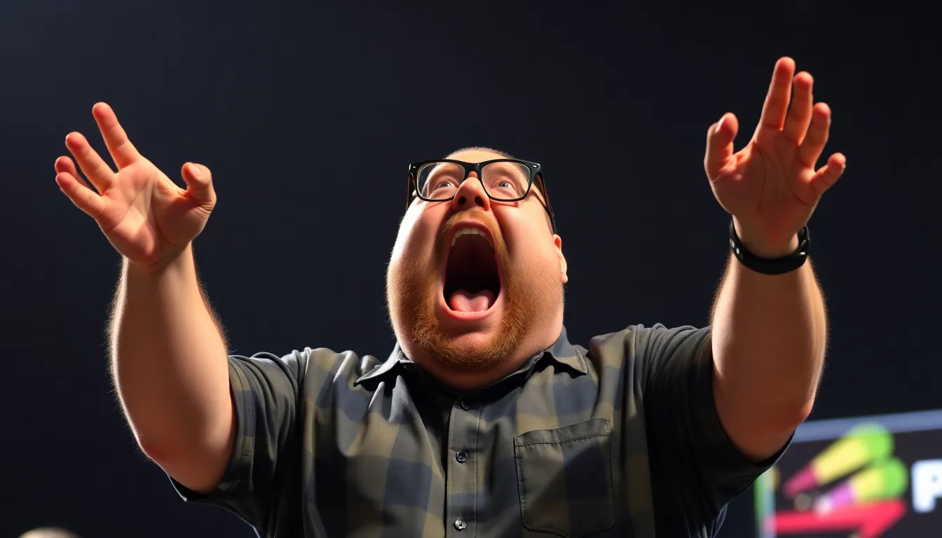 Peter Griffin yelling with his hands high up in the air saying, Hey! Yay! I'm famous! Mom, I'm famous!