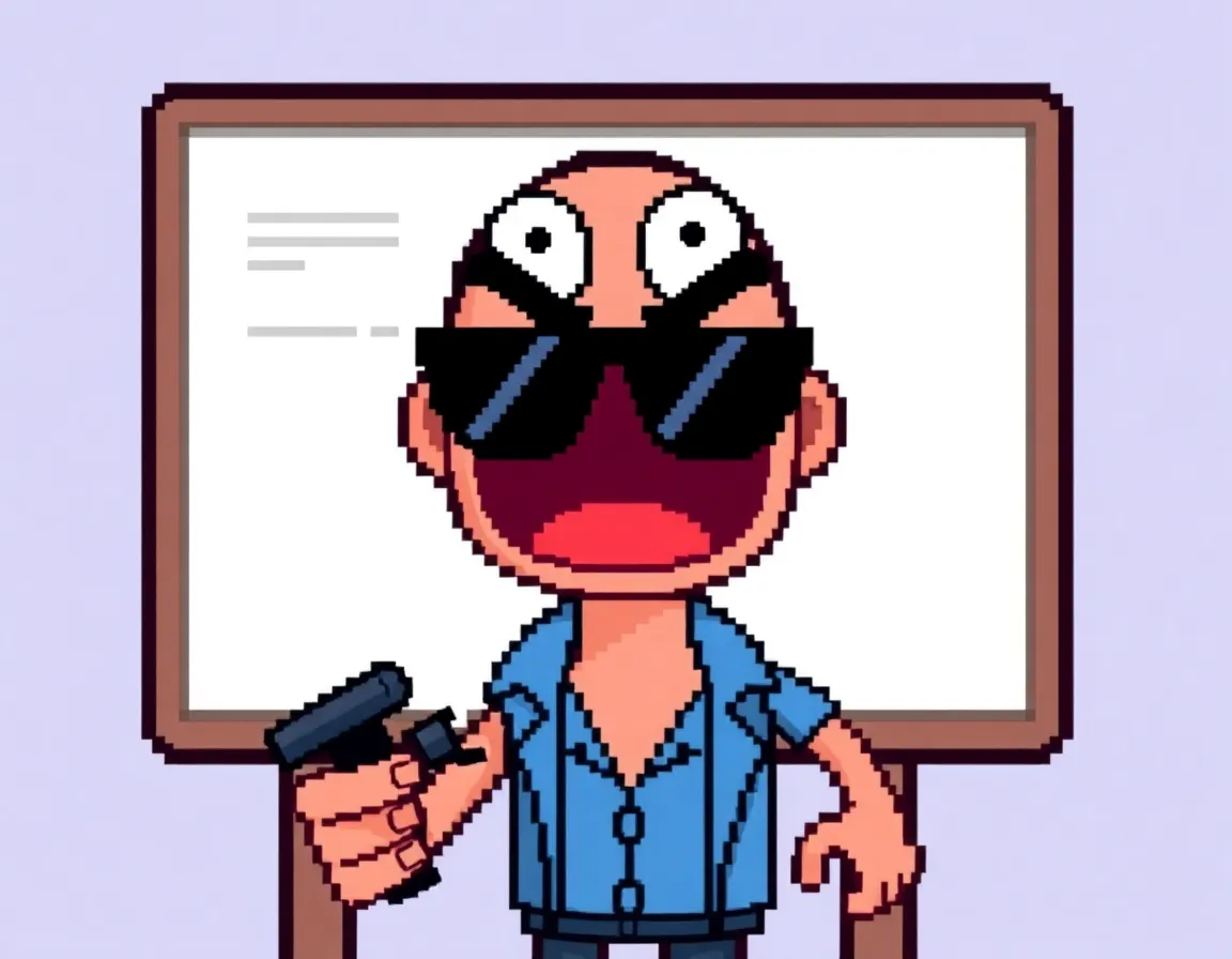 Pixel art cartoon dick