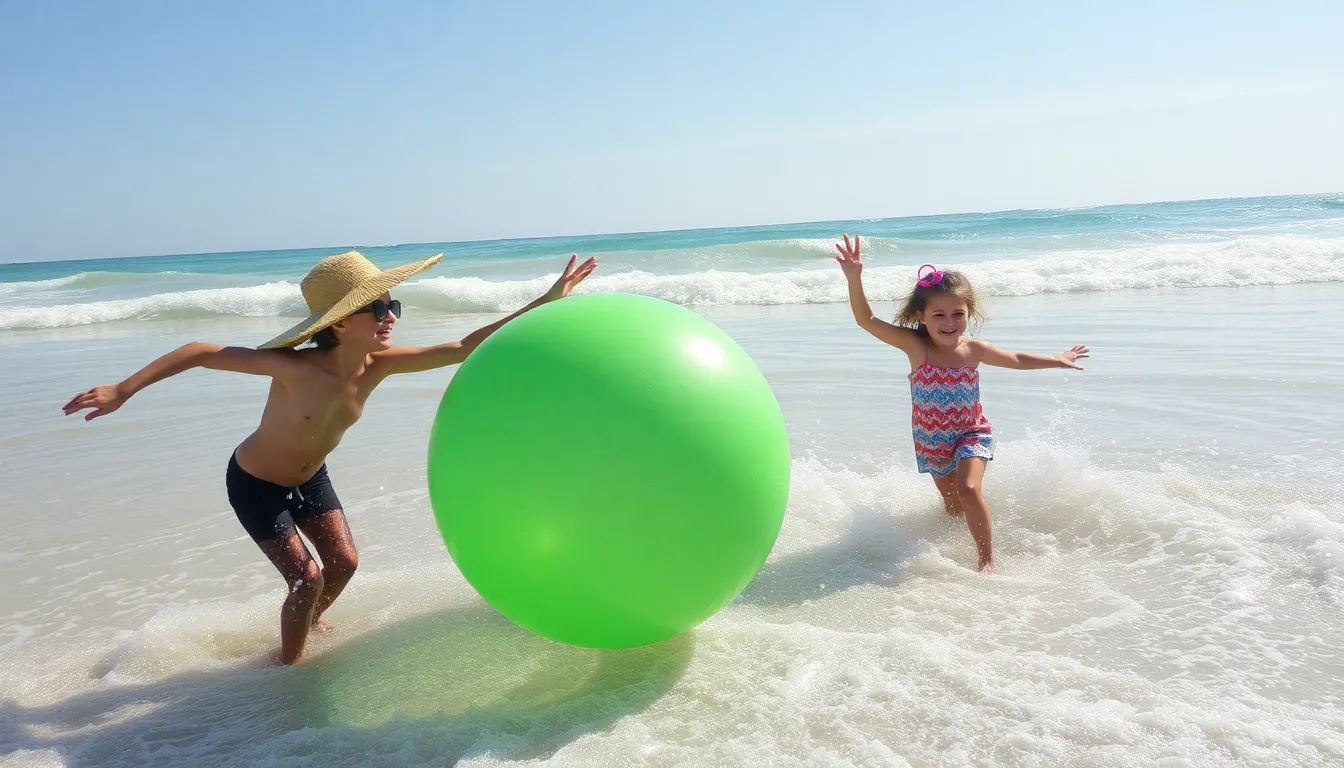 Playful beach fun
