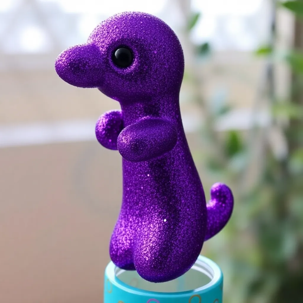 Purple glitter dildo