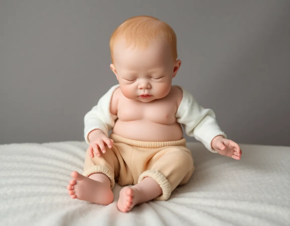 Reborn baby doll boy with his pants down