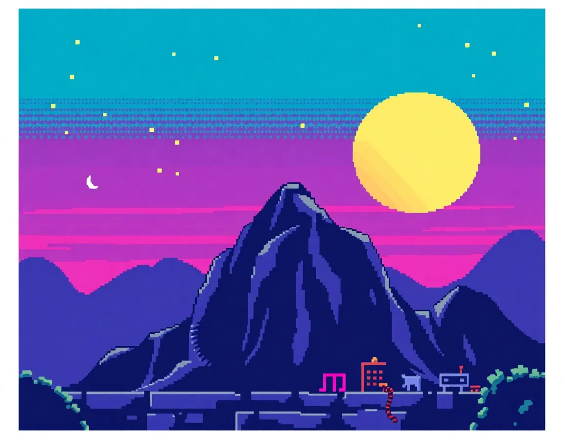 Retro pixel art dick