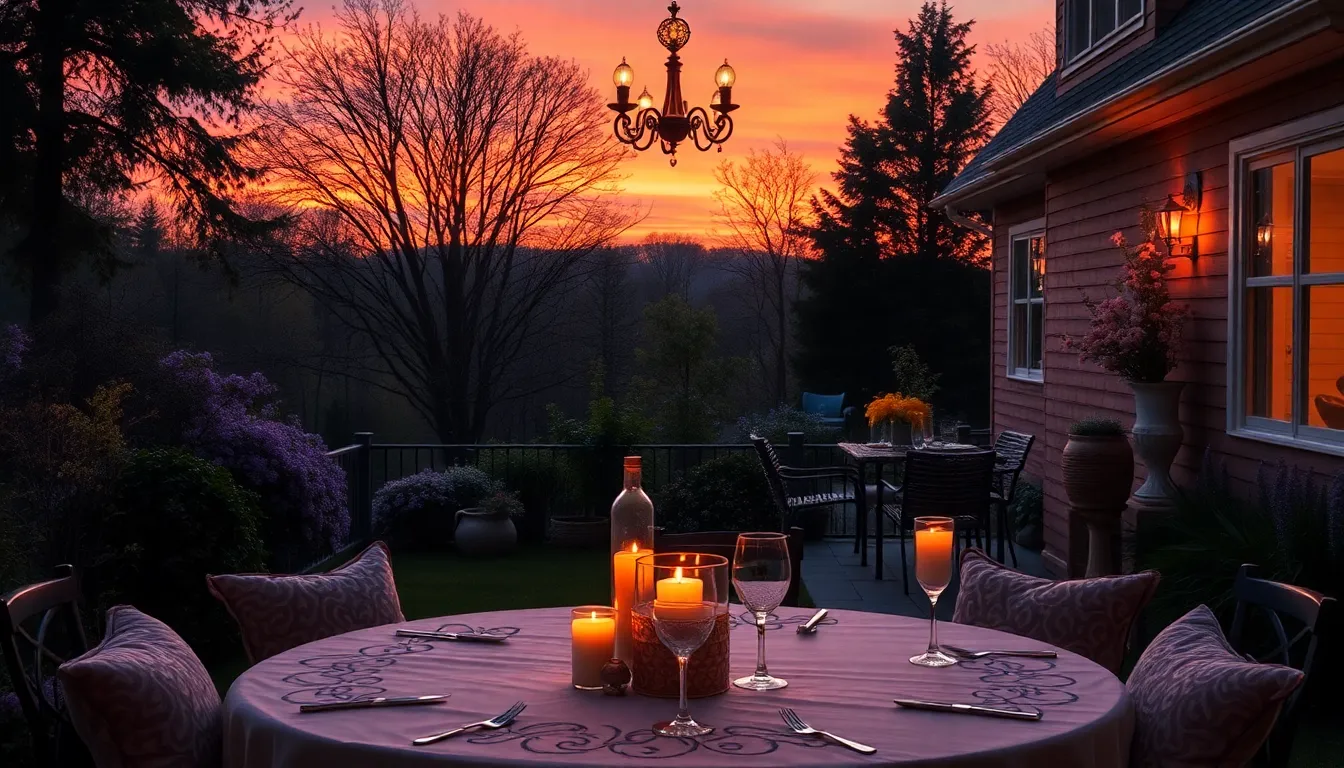 Romantic evening at home