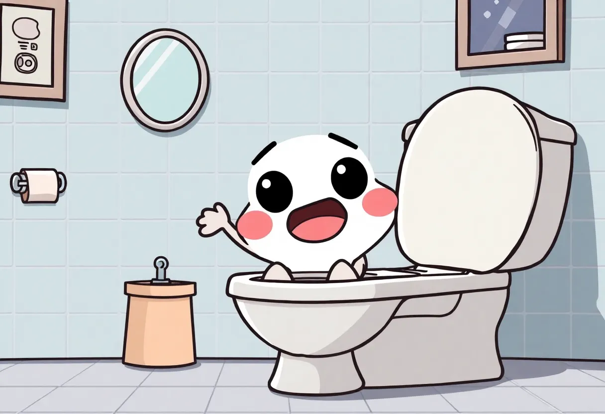 滑稽的厕所卡通图