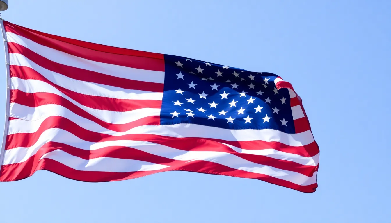 Waving USA flag
